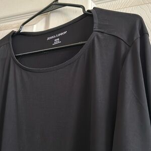 Make An Offer Jessica London black tunic with a partial ✔️peek at boo sleeve